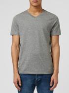 Topman Mens Grey Slim Fit V-neck T-shirt