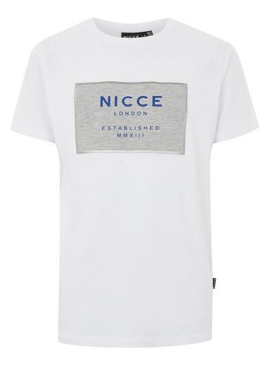 Topman Mens Nicce's White 'est' Logo T-shirt