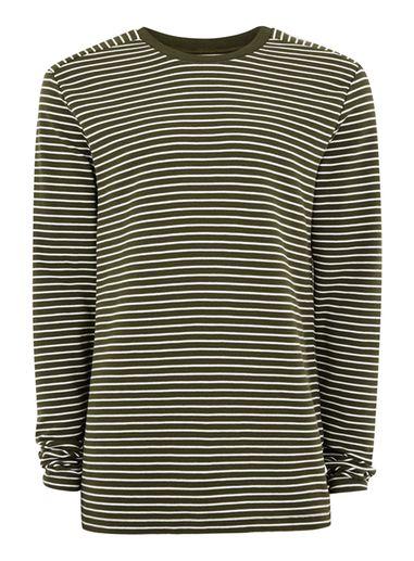Topman Mens Selected Homme Green Ripple Sweatshirt