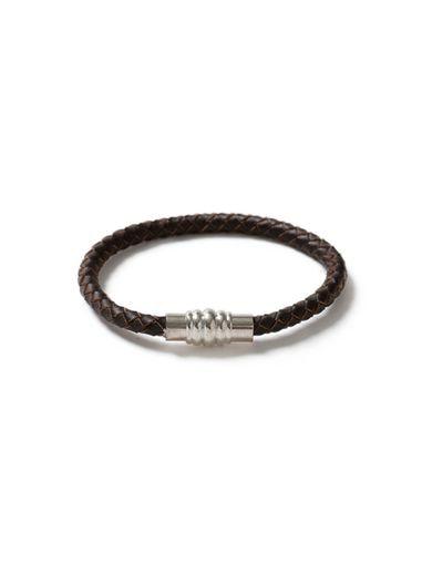 Topman Mens Brown Leather Bracelet*