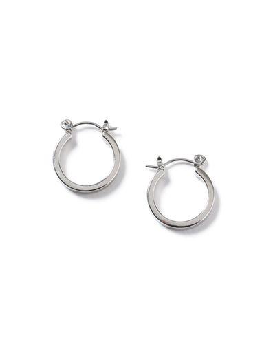 Topman Mens Silver Look Clean Hoop Earrings*