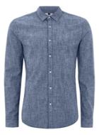 Topman Mens Blue Denim Chambray Muscle Shirt