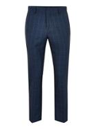 Topman Mens Blue Mini Check Skinny Dress Pants
