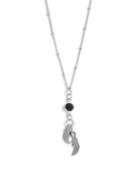 Topman Mens Blue Silver Look Wing Cluster Necklace*