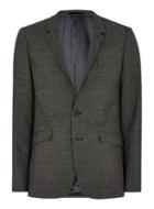 Topman Mens Grey Charcoal Birdseye Wool Blend Ultra Skinny Suit Jacket