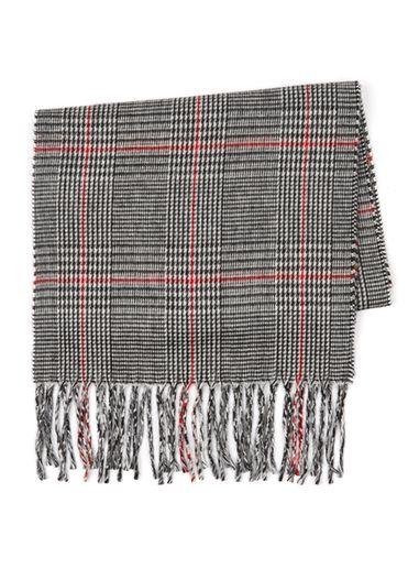 Topman Mens Multi Prince Of Wales Check Scarf