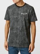 Topman Mens Nicce Black Cracked T-shirt