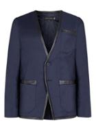 Topman Mens Blue Rogues Of London Navy Blazer
