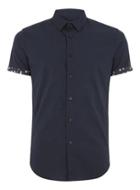 Topman Mens Navy Muscle Fit Shirt