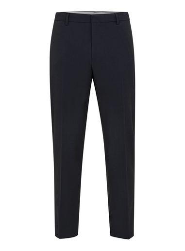 Topman Mens Black Navy Seersucker Cropped Pants
