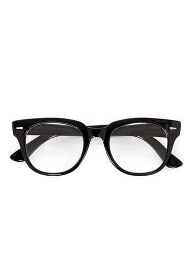 Topman Mens Black Framed Reader Glasses