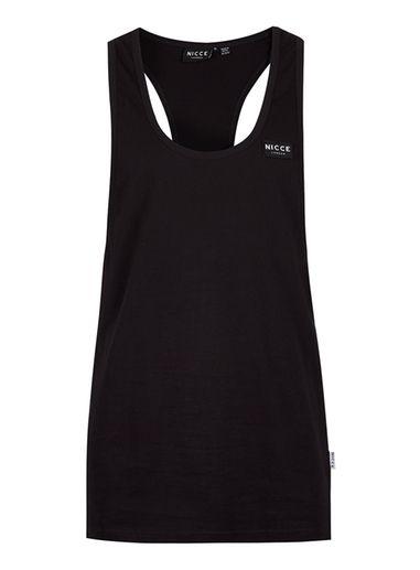 Topman Mens Nicce Black Tank Top