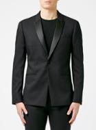 Topman Mens Black Skinny Fit Tuxedo Jacket With Contrast Satin Lapel