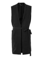 Topman Mens Street Tailor Black Sleeveless Trench Coat