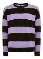 Topman Mens Purple Block Stripe Sweater