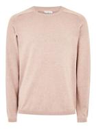 Topman Mens Grey Selected Homme Pink Sweater