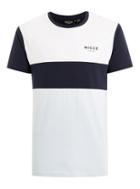 Topman Mens Navy Nicce Panelled T-shirt