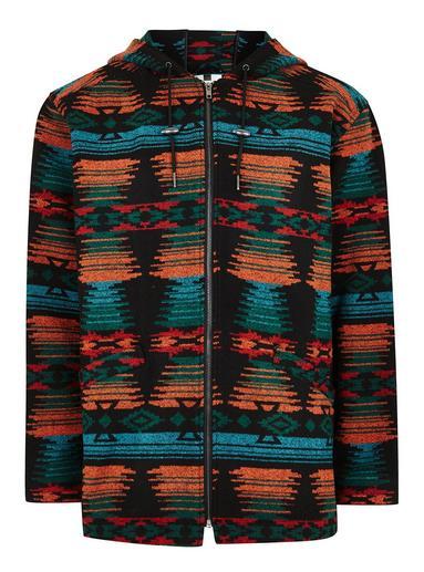 Topman Mens Multicoloured Hooded Jacket