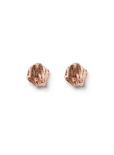 Topman Mens Rose Gold Look Textured Stud Earrings*