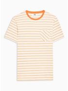 Topman Mens Orange And White Towelling T-shirt