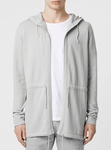 Topman Mens Light Grey Knitted Parka