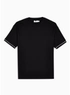 Topman Mens Black Oversized Piped T-shirt