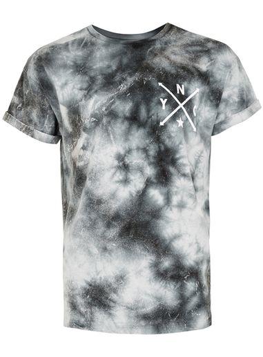 Topman Mens Mid Grey Grey Nyc Star Print T-shirt