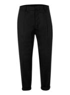 Topman Mens Black Linen Blend Pleated Dress Pants
