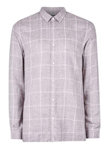 Topman Mens Frost Pink Check Slim Fit Dress Shirt