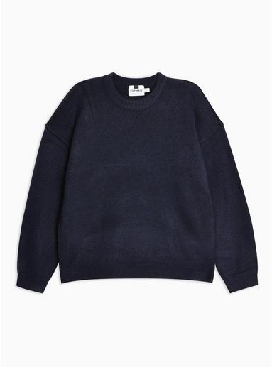 Topman Mens Navy Oversized Harlow Sweater