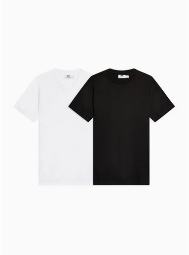 Topman Mens Multi Black And White Classic T-shirt 2 Pack*