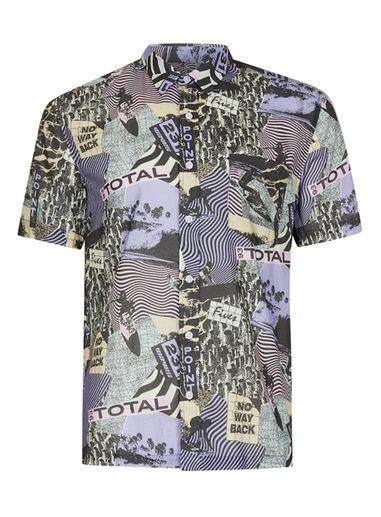 Topman Mens Multi No Way Back Short Sleeve Shirt