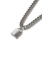 Topman Mens Aaa Silver Look Padlock Necklace*