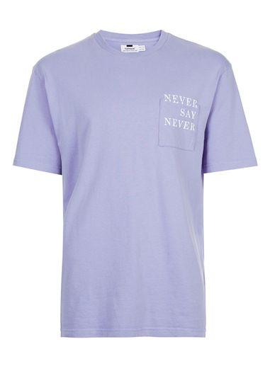 Topman Mens Purple Pocket Print T-shirt