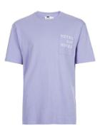 Topman Mens Purple Pocket Print T-shirt