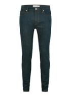 Topman Mens Navy Raw Denim Stretch Skinny Jeans