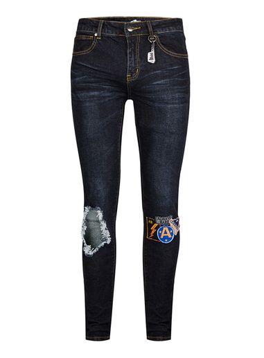Topman Mens Always Rare Blue Dexter Tapered Skinny Jeans