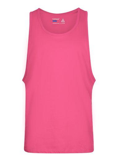 Topman Mens Pink Slim Fit Vest