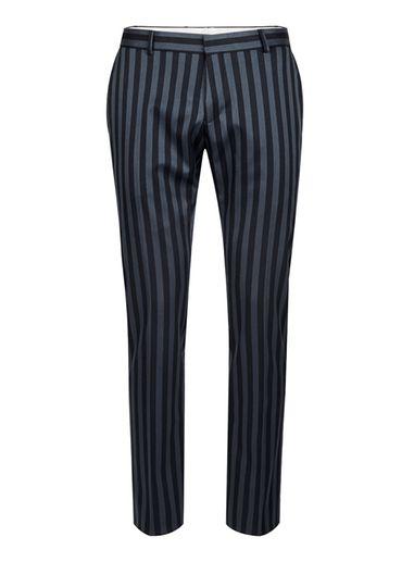 Topman Mens Blue Selected Homme Bold Stripe Suit Trousers