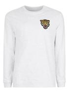 Topman Mens Frost Grey Tiger Badge Long Sleeve T-shirt
