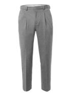 Topman Mens Mid Grey Grey Salt And Pepper Jersey Cropped Pants