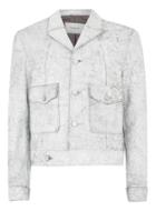 Topman Mens Tmd White Leather Jacket