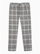Topman Mens Pink Grey And Purple Check Stretch Skinny Trousers