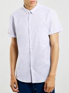 Topman Mens Purple Lilac Texture Short Sleeve Smart Shirt