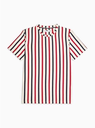 Topman Mens Cream Ecru Stripe T-shirt