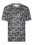 Topman Mens Black And White Pixel Print V-neck Oversized T-shirt