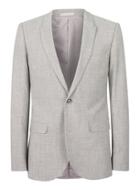 Topman Mens Light Grey Marl Ultra Skinny Fit Suit Jacket