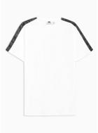 Topman Mens White And Black Wash Taped T-shirt