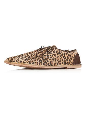 Leopard Print Suede Desert Shoes