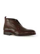 Topman Mens Brown Rich Leather Chukka Boots